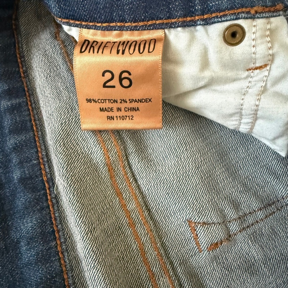 Driftwood Skinny Jeans‎ Womens 26 Blue Excellent Beau Floral Embroidered - Picture 7 of 9